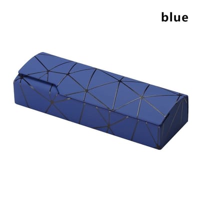 Brillenkoker met Geometrische Patronen - Blauw - Bril opbergen