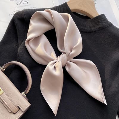 Mode Echte Zijde Sjaal Dames Sjaals Wraps Voor Dames Neckerchief Foulard Sjaals Pashmina Vrouwen Sjaal Hijab Bandana gray