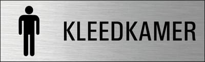 Heren kleedkamer deurbordje met zelfklevende strip