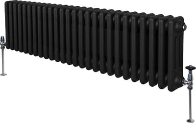 Traditionele 3 kolom radiator - zwart - 300x1192mm - 3612 btu