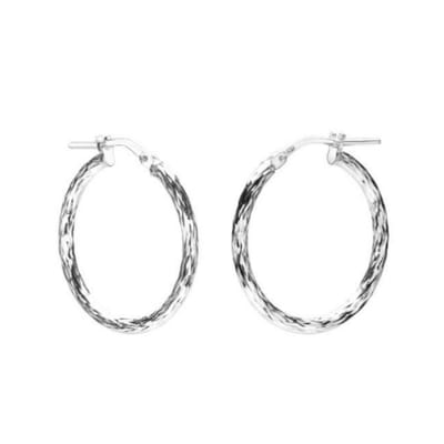 ARLIZI 2173 Oorbellen twisted oorringen - sterling zilver - 23,5 mm
