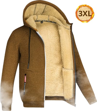 Livano Winterjas - Heren - Bont - Ritssluiting - Warm - Herfst/Winter - Karamel XXXL