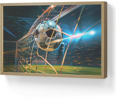 Wandlamp 60x40 cm - Oplaadbaar - Voetbal - Goal - Sport - Jongens - Wandlampen binnen woonkamer - Slaapkamer lamp - Decoratieve nachtlamp - Vloerlamp draadloos