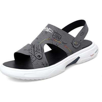 Sandalen Heren Sport Casual Strand Schoenen Sandalen Ademend Alles-Match Antislip Zachte Zool Rijslippers 45 grijze kleur