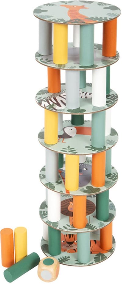 Small Foot - Wooden Wobble Tower Safari Game