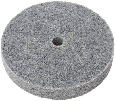 Polijstwiel Nylonvezel - Vlies schijf - Metaal afwerken - Gelijkmatige finish - 150 mm diameter - Grijs