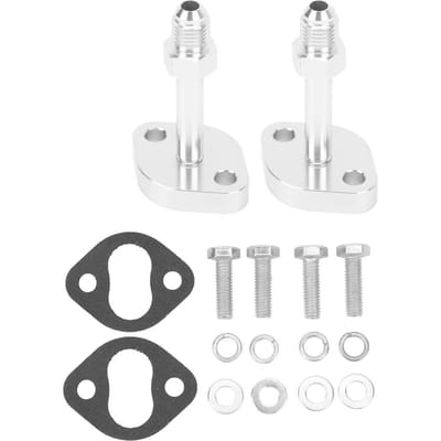 Kit d'adaptateur de bride d'alimentation en huile de turbocompresseur avec brides de retour d'huile et boulons M6 pour turbos CT12 CT20 CT26 Alimentation en eau du turbo
