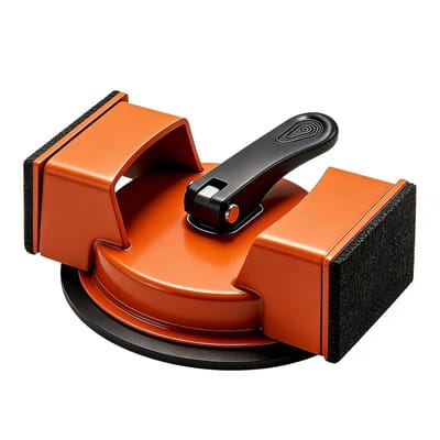 Zuignap - Tegelzuignap - Laminaat gereedschap - Glaszuignap - Sterke zuigkracht - Voor vloer reparatie - Voor laminaat en parket - Voor badkamer en keuken - Oranje