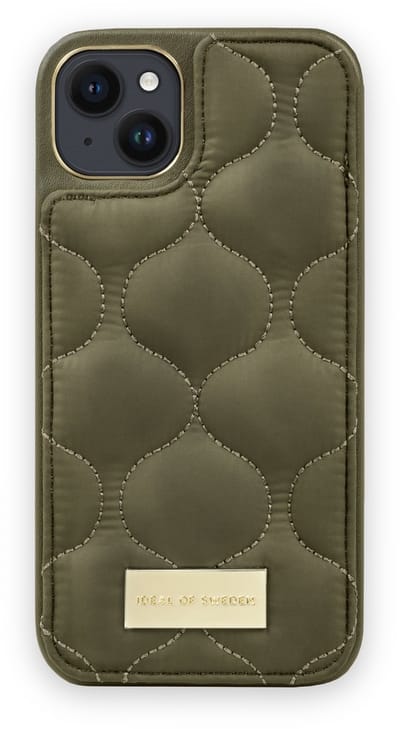 ideal of sweden fashion case atelier geschikt voor Apple iphone 14 plus puffy khaki