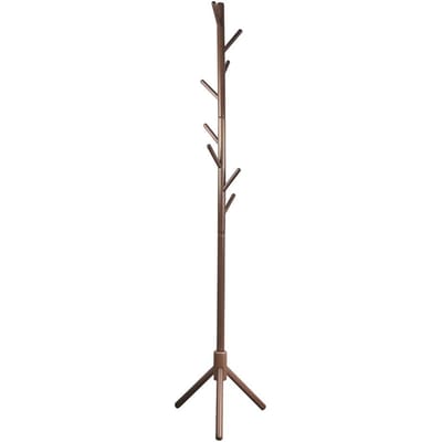 Porte-manteau Robuste Bambou Naturel Réglable Sur Pied Cintre pour Sacs Chapeaux avec 8 Crochets pour Maison/Chambre/Bureau/Couloir/Entrée 1.75M marron