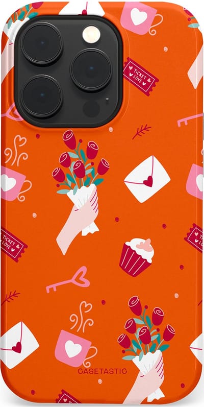 Casetastic Hoesje Geschikt voor Apple iPhone 14 Pro Magsafe - Stijlvolle Beschermende Duo-layer Case - Valentijnsdag Feest