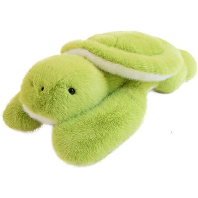 Nouveaux adorables jouets en peluche tortue douillets moelleux allongés dessin animé tortue coussin d'appoint coussin de dos Kawaii décoration de maison cadeau amusant 30cm vert