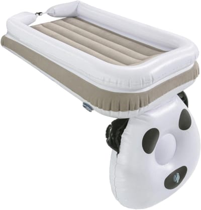 Opblaasbaar Vliegtuigbed - Reisbed Peuter - Comfortabel Reizen - Met Zijkanten - 29 x 23 x 23 cm - Panda