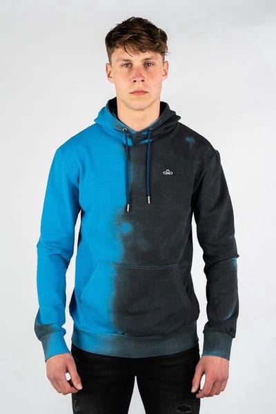 Sea`sons Trui Color Changing Hoodie Dark Grey Blue Mannen Maat - M