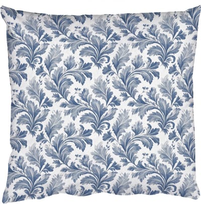 Sierkussens - Kussentjes Woonkamer - 50x50 cm - Bladeren - Blauw - Patroon