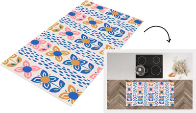 Keukenloper - Loper keuken - Bloemen - Scandinavië - Patronen - 120x60 cm - Keukenloper vinyl