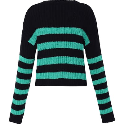 Mymo Gebreide trui Dames zwart groen
