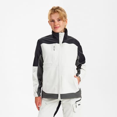 Engel Entire werkjack met 4-weg stretch voor dames 1341-234 - Bone White / Anthracite Grey - XS