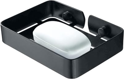 Zwarte Wandbevestigde Zeepdispenser van 304 RVS voor Badkamer en Douche, Ideaal voor Zeep en Sponsen