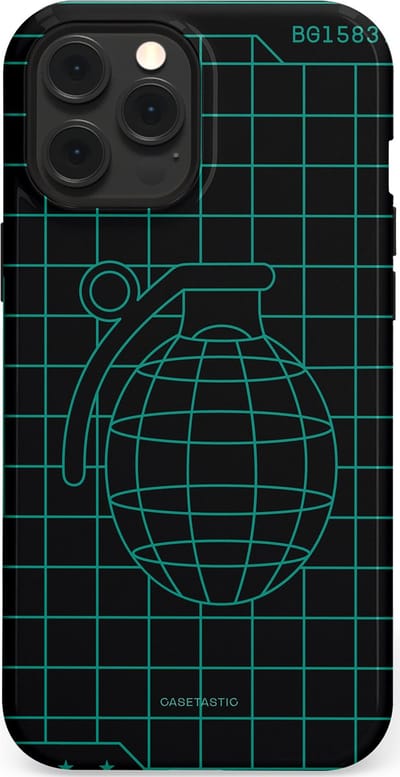 Casetastic Hoesje Geschikt voor Apple iPhone 12 Pro Max Magsafe - Stijlvolle Beschermende Duo-layer Case - Retro bom