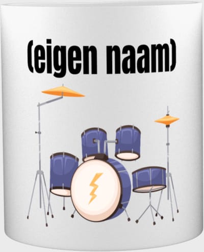 Akyol - drumstel met eigen naam Mok met opdruk - drummen - muziek liefhebbers - drummers - verjaardag - cadeau - kado - 350 ML inhoud