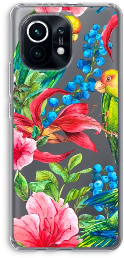 Case Company® - Hoesje geschikt voor Xiaomi Mi 11 hoesje - Papegaaien - Soft Cover Telefoonhoesje - Bescherming aan alle Kanten en Schermrand