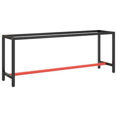 vidaXL - Werkbankframe - 210x50x79 - cm - metaal - matzwart - en - matrood