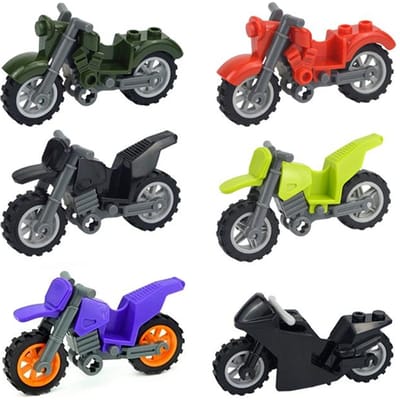 WO2 Militair Swat SUV Auto Bouwstenen Cross Country Motorfiets Voertuig Soldaten Moto Set Leger Militaire Accessoires Baksteen Speelgoed black