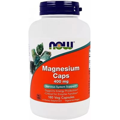 Now Foods - Magnesium Caps, 400 mg, 180 Vegetarische Caps