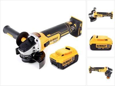 DeWalt DCG 405 N accu haakse slijper 18V 125mm borstelloos + 1x accu 4.0Ah - zonder lader