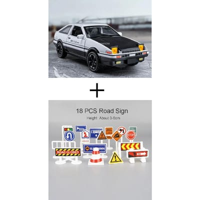 1:36 Ae86 Voiture de Film Classique Modèle Jouet Portes Ouvertes Son Lumière Modèles Tirer en Arrière Alliage Moulé sous Pression Miniatures Jouets Collection Cadeaux black