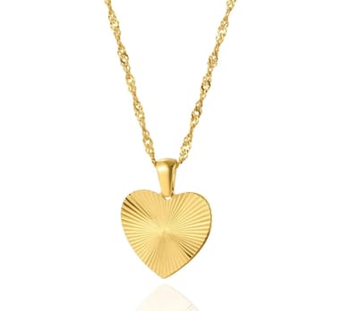 Actie4you® - Ketting Dames – Hartje – Goudkleurig - Verstelbaar – Hartjes Ketting - In Gift box - Streep Hart