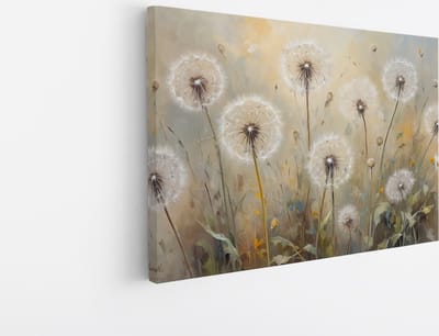 Saammp Canvas Schilderij - Paardebloem - Abstract - 30x20 - Foto op canvas - Wanddecoratie - Muurdecoratie Woonkamer - Kantoor Decoratie