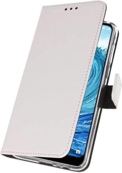 Booktype Telefoonhoesjes - Bookcase Hoesje - Wallet Case - Geschikt voor Nokia X5 5.1 Plus - Wit