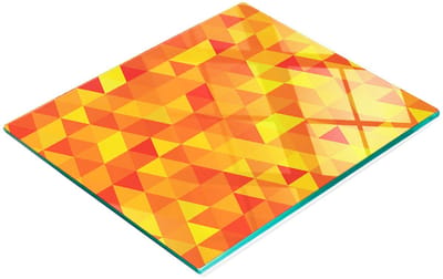 Decoratieve glazen snijplank met driehoekig patroon, 60x52 cm