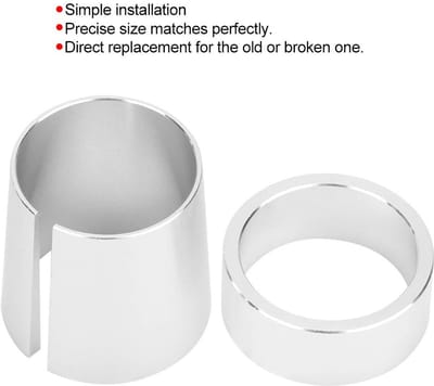 Dailygoods - Koppelingsas - Aluminium Accessoire - 1 Inch Taps Toelopende Adapter - Zilver - Geschikt voor Gasgolfkar - Adapter Connector
