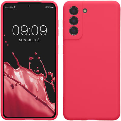 kwmobile telefoonhoesje geschikt voor Samsung Galaxy S21 - Hoesje voor smartphone - Precisie camera uitsnede - In neon roze