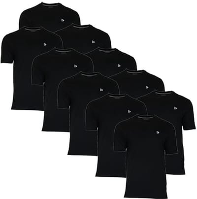 10-Pack Donnay - T-shirt (Vince) - Sportshirt - Heren - Black (020) - maat S