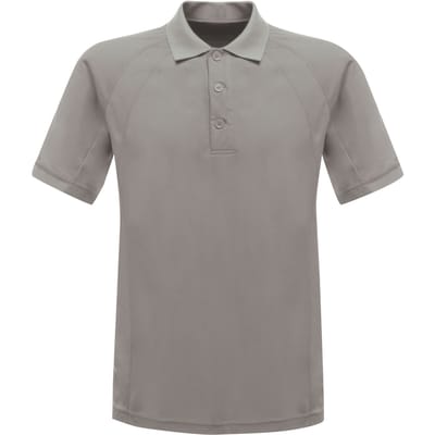 Regatta Professioneel Heren Coolweave Poloshirt met korte mouwen (Zilvergrijs)