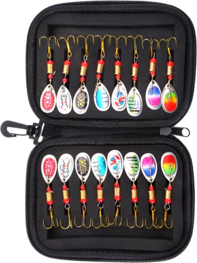 Vis accessoires set – Kunstaas – 16 delig – Kunstaas set – Spinner set – Blinkers voor snoek en baars – Vissen – Hengelsport