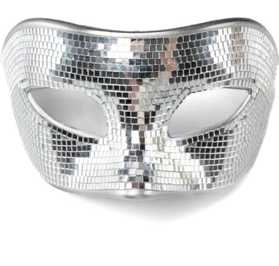 KIMU® Discobal Masker Oogmasker Spiegeltjes - Disco Spiegelbal Ogen Masker - Discobol Spiegelbol Glitter Spiegels Gemaskerd Bal Oog Festival