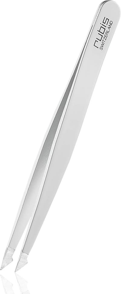 Pincet 2in1 met scherpe punt voor splinters en fijne haartjes - Klassiek pincet voor epileren en splinterpincet - Wit
