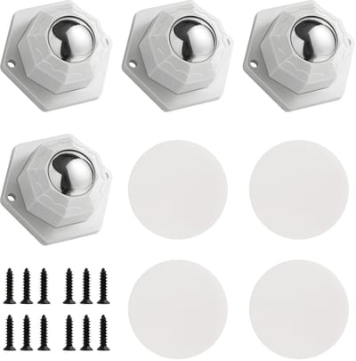 Dailygoods- Meubelwielen Heavy Duty - Set van 4 - Zwenkwielen - Multifunctionele Wielen - Voor Zware Lasten tot 200 kg - Eenvoudige Installatie - Meubelglijders