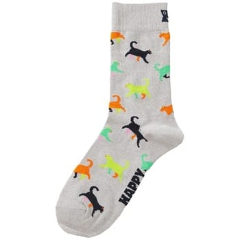Happy Socks Kitten Love Sock - unisex sokken - grijs - Unisex - Maat: 41 - 46