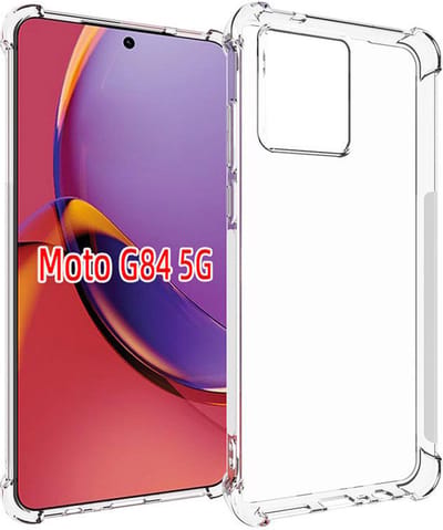 MobyDefend Hoesje - Geschikt voor Motorola Moto G84 - Transparante Shockproof TPU Backcover - Verstevigde Hoeken - Volledig Doorzichtig