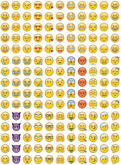 Ainy Emoji stickers mini - set van 6 stickervellen om je schoolspullen, bullet journal, fotoalbum, laptop, telefoon en waterfles levendig te maken - kawaii expressie voor jong en oud