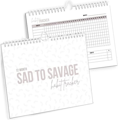 Gewoonte Tracker Dagboek - Habit Tracker Journal - Persoonlijke Groei - Inclusief Educatief Materiaal - 10x9x1 Inch - Wit