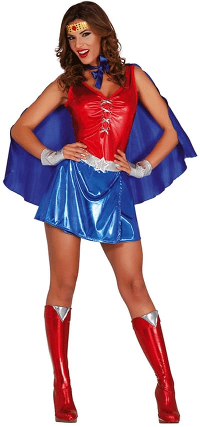Fiestas Guirca - Jurk Power Women S (36-38) - Carnavalskleding - Carnaval - carnavalskleding 2027 - Carnaval kostuum