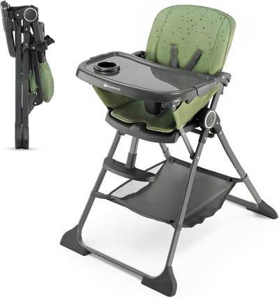 Kinderstoel - Eetstoel baby - Zelfstandig eten - Inklapbaar en verstelbaar - 75 x 58 x 93 cm - Groen