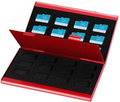Dailygoods- Geheugenkaarthoes Aluminium - Kaarthouder voor TF-kaarten - 9 x 6 x 1.3 cm - Organiseren van kaarten - Duurzaam en lichtgewicht - Veilig en handig